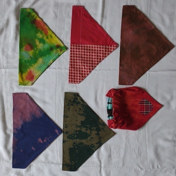 Tie Dyed Dog Scarf - Set of 6 - Picture 1 of 10